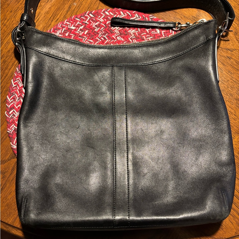 Coach Black Leather Shoulder Bag